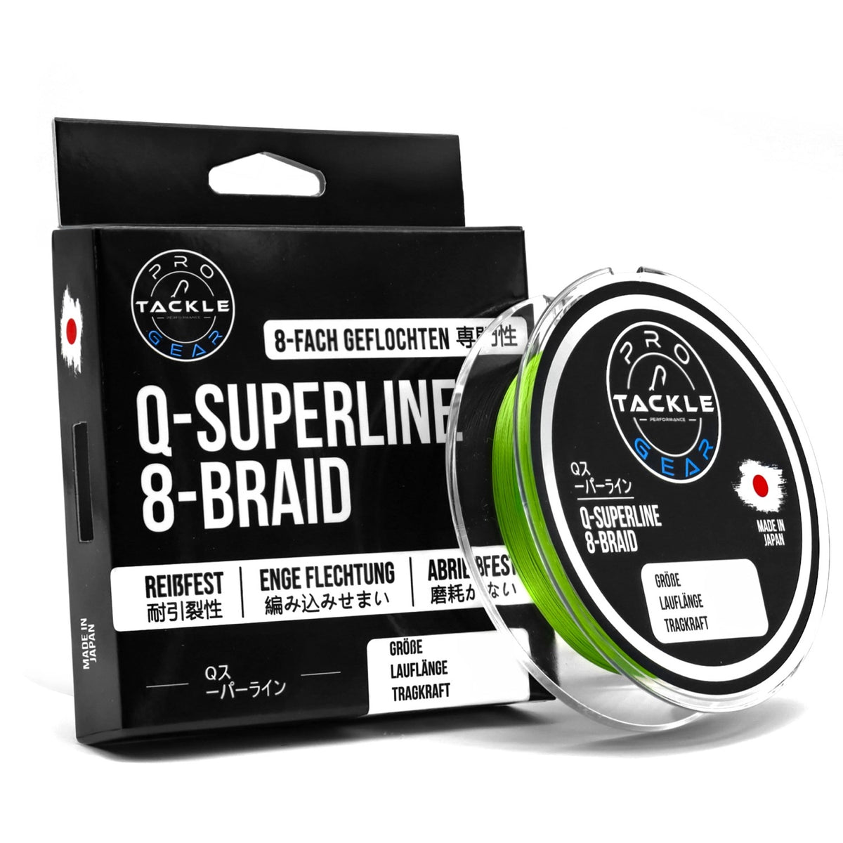 Pro Tackle Q-Superline 8-Braid 150 m – 8-fach geflochtene Angelschnur 0,06–0,14 mm