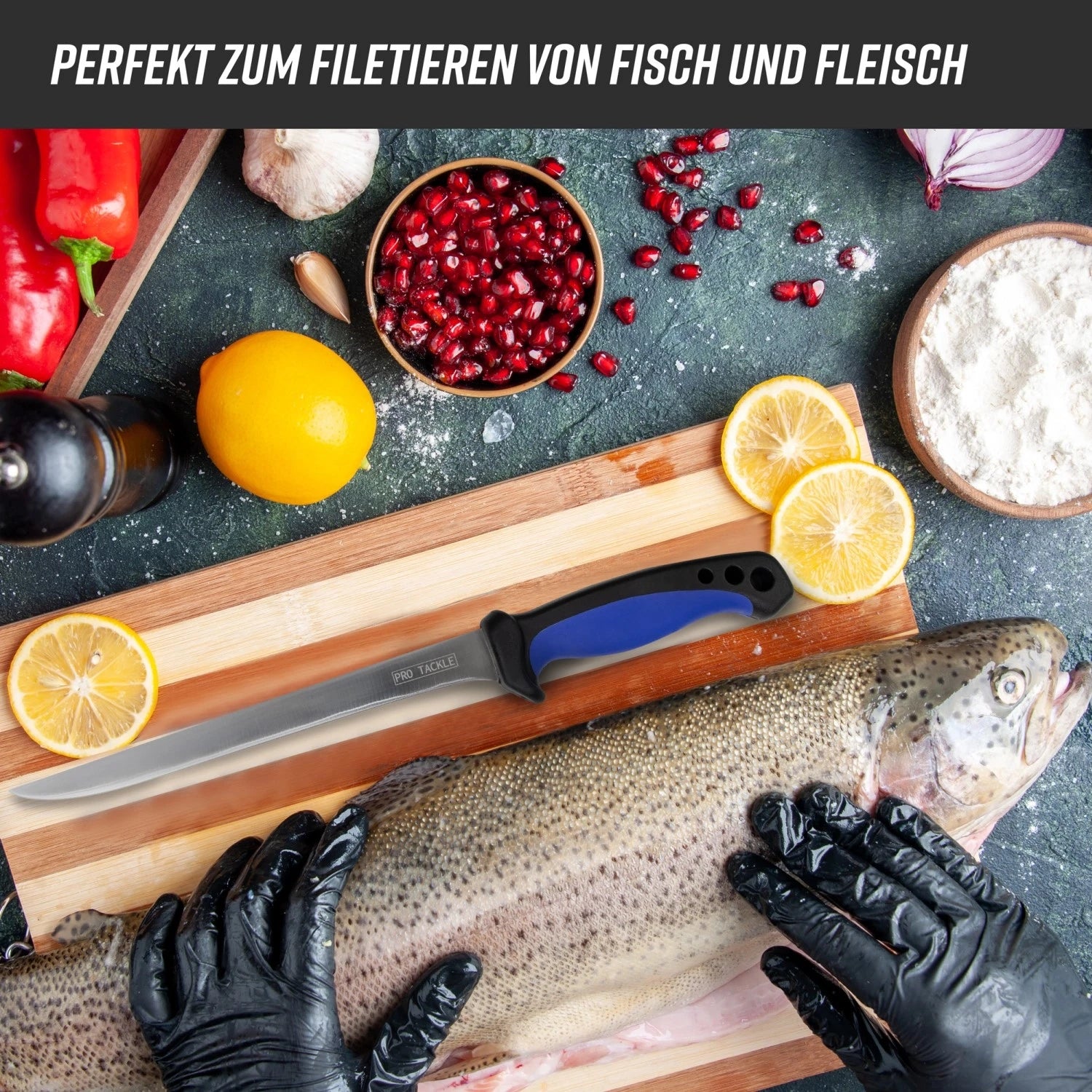 Filetiermesser Set im Koffer – Profi Filetset für Angler & Küche