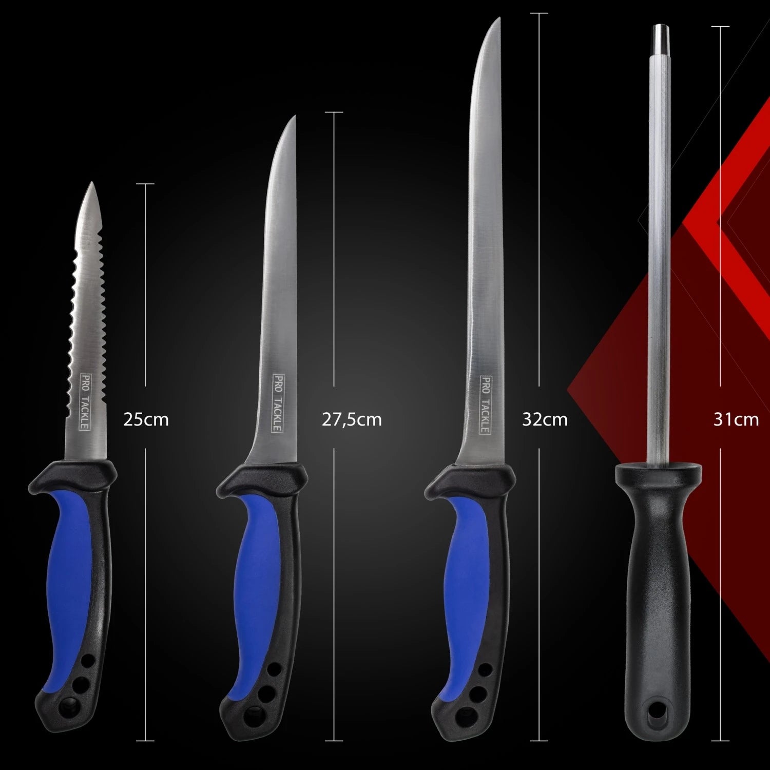 Filetiermesser Set im Koffer – Profi Filetset für Angler & Küche