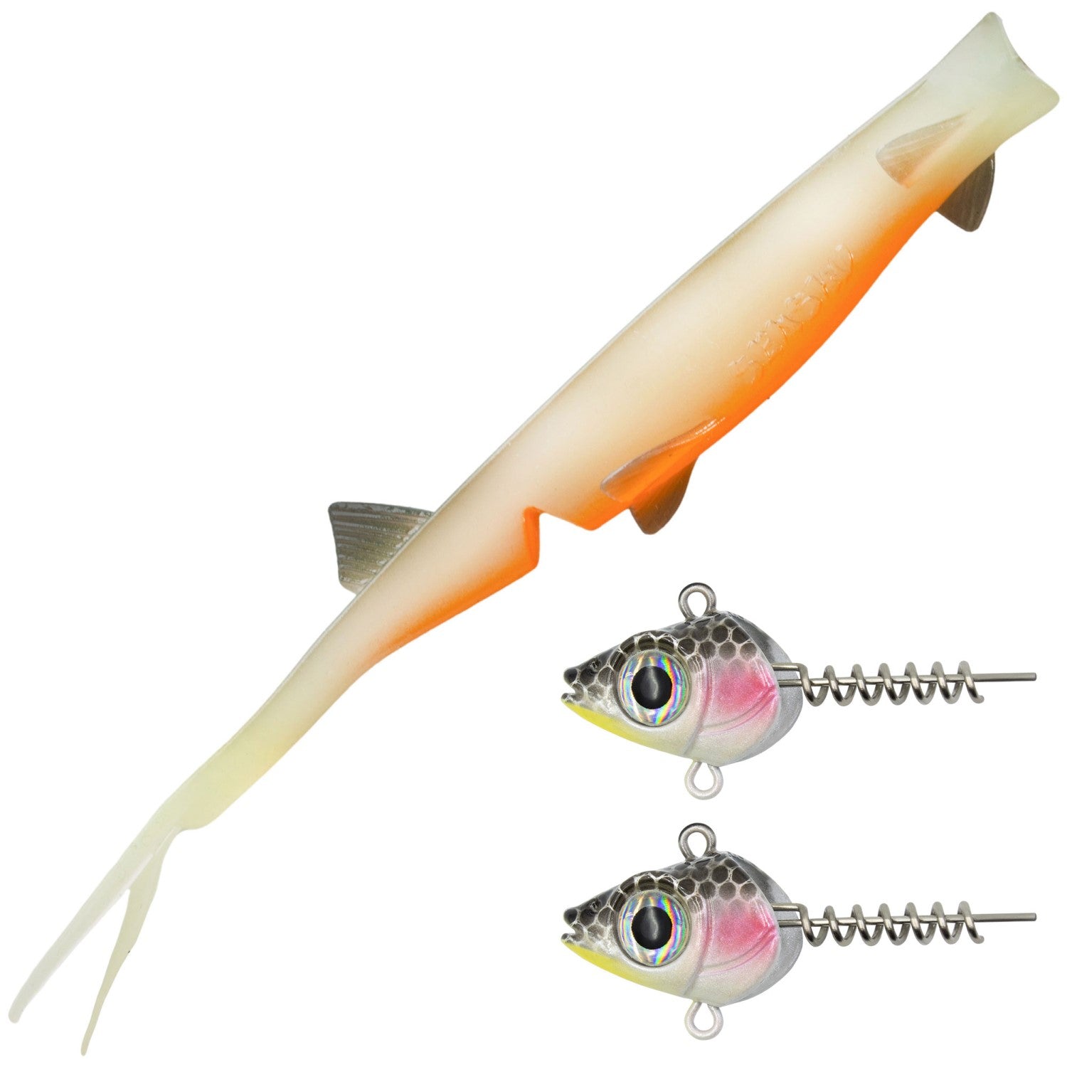 Senshu Pelaga Shad & Head Set – Profi Vertikalköder für Zander & Hecht – Pelagisch Angeln (16cm/24cm)