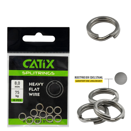 Catix Heavy Flat Wire Splitring | Extra starker Sprengring für Wels-Montagen