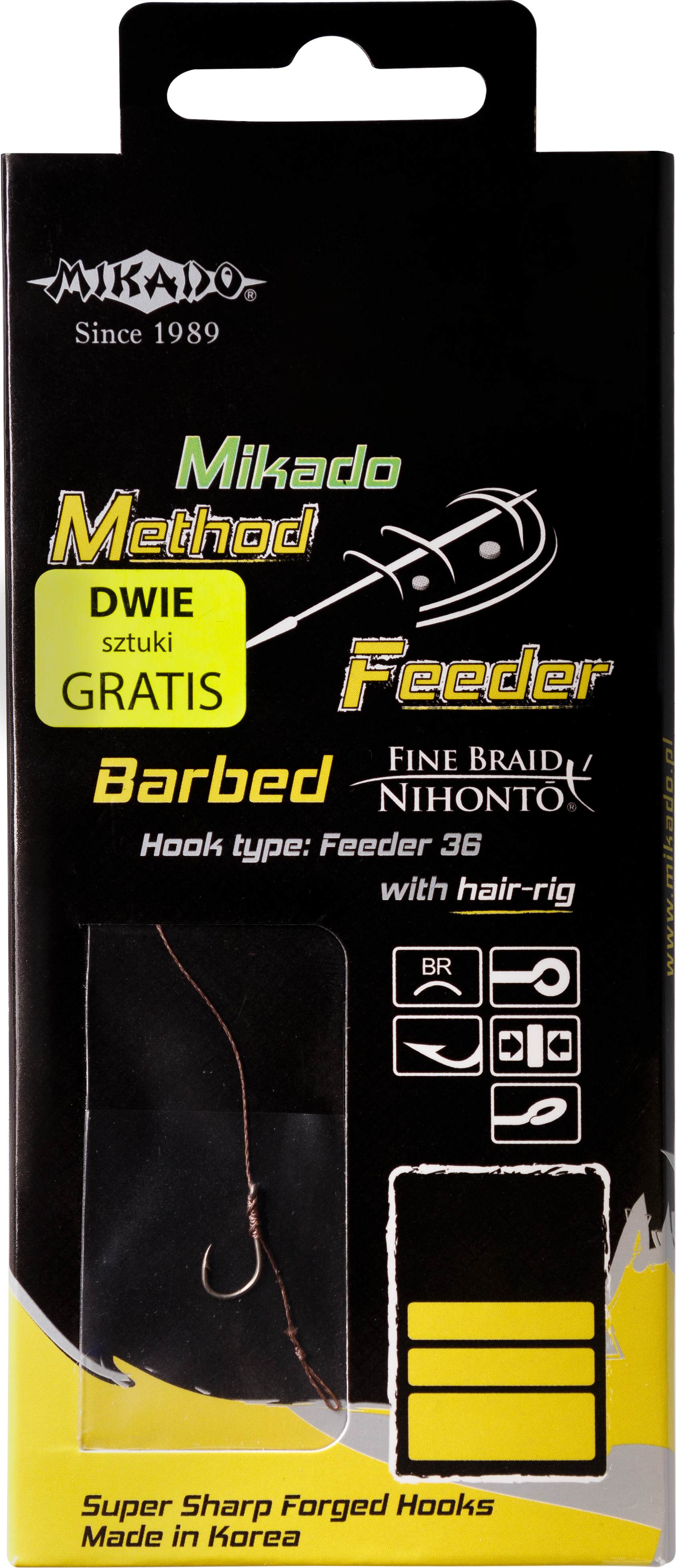 METHODE FEEDER RIG - MIT HAAR - HAKEN MIT WIDERHAKEN
