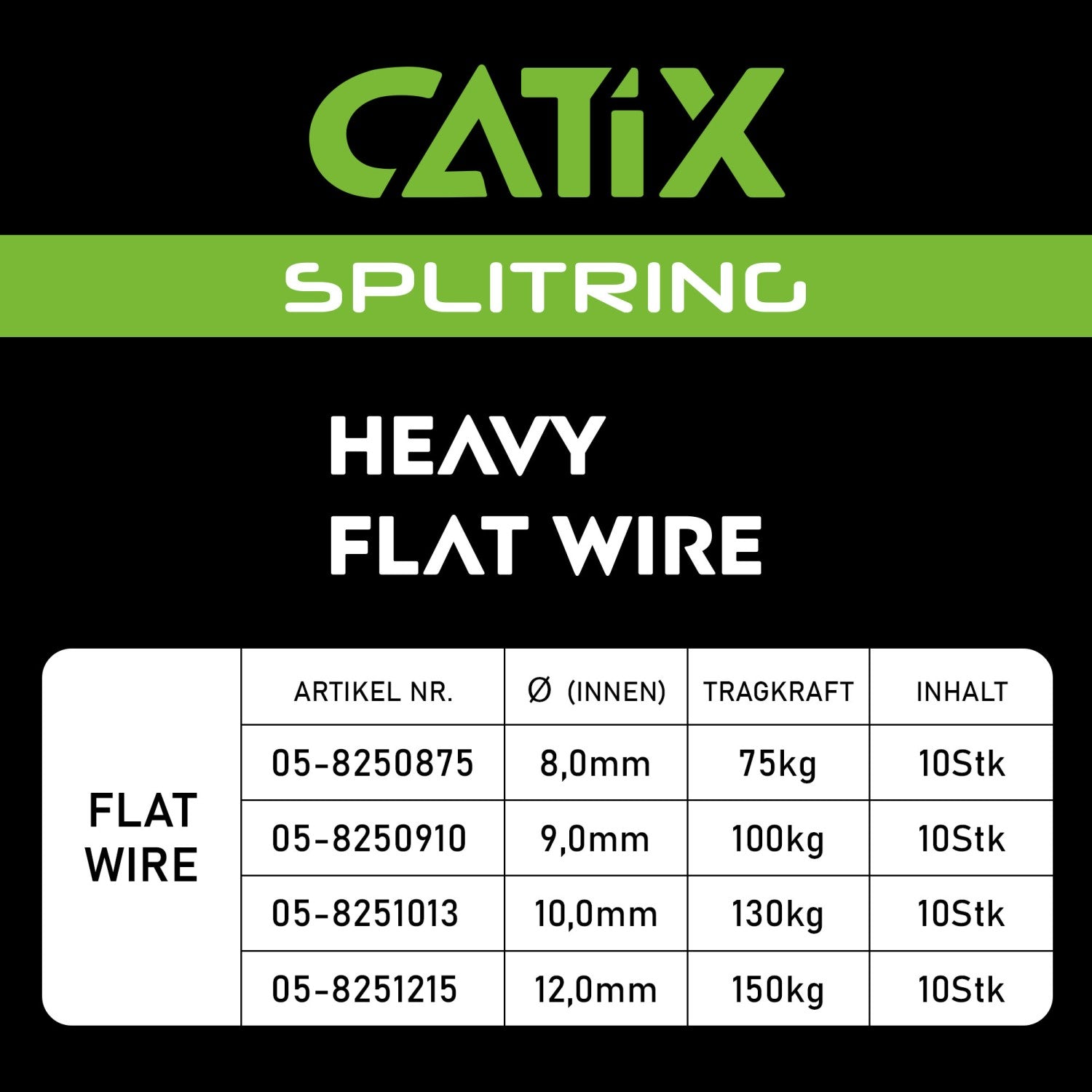 Catix Heavy Flat Wire Splitring | Extra starker Sprengring für Wels-Montagen