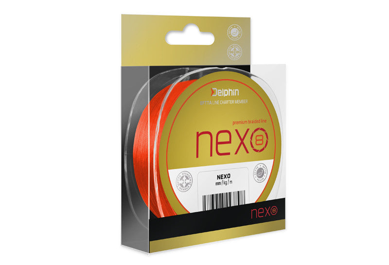 DelphinDelphin NEXO 8 Fluo Orange 130m | 8-fach geflochtene Schnur