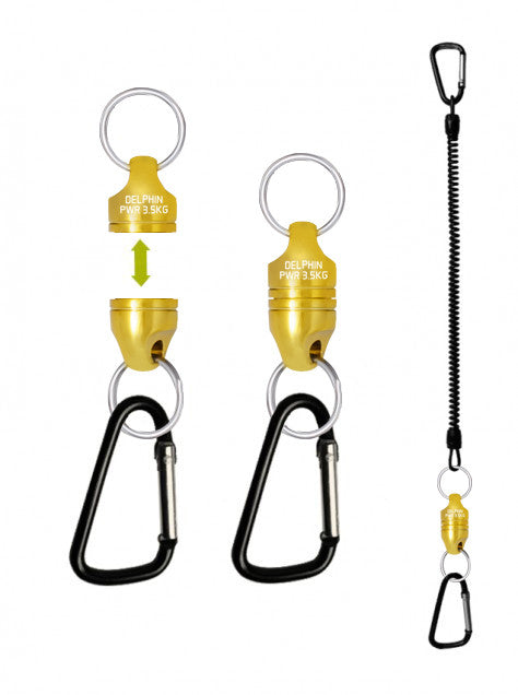 PWR Keschersicherung mit Karabiner und magnetischer Kupplung + Gurt