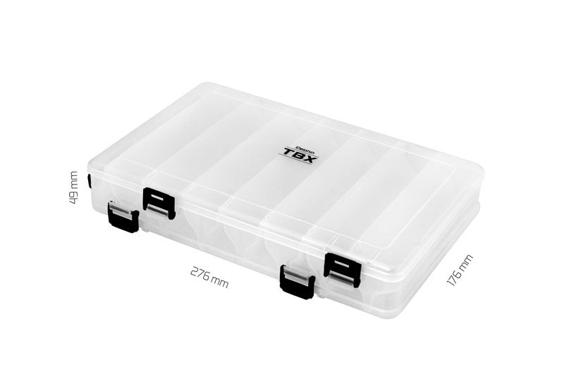 Delphin TBX Duo 276-16P Clip | Beidseitige Tackle Box | 276x175x45mm | 16 Fächer