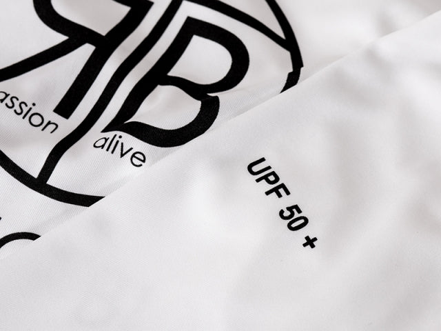 RTB UV Langarm Hoodie Weiß | UPF 50+ Sonnenschutz | Atmungsaktives Angelshirt