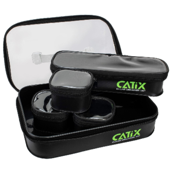 Catix Clear Organize Set – Wasserdichte Organizer-Taschen für Angelzubehör und Rig-Material