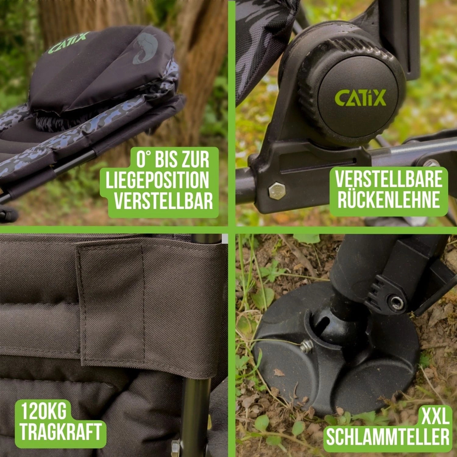 Catix D-Camou Chair Angelstuhl Liegestuhl Campingstuhl