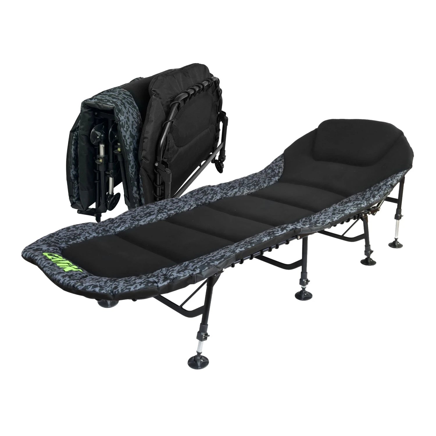 Catix D-Camou 8-Leg Bedchair – Angel- & Campingliege mit 8 Beinen, 150 kg Tragkraft