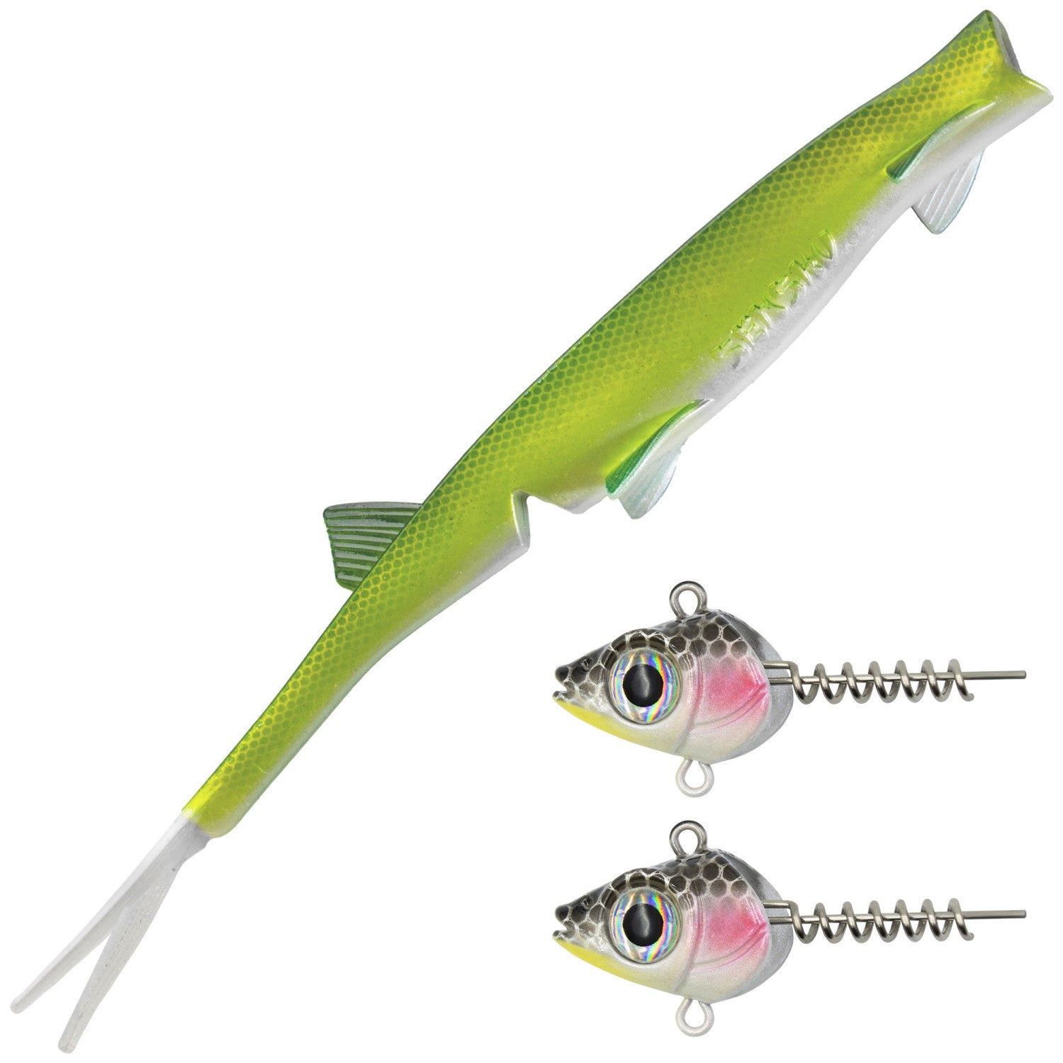 Senshu Pelaga Shad & Head Set – Profi Vertikalköder für Zander & Hecht – Pelagisch Angeln (16cm/24cm)