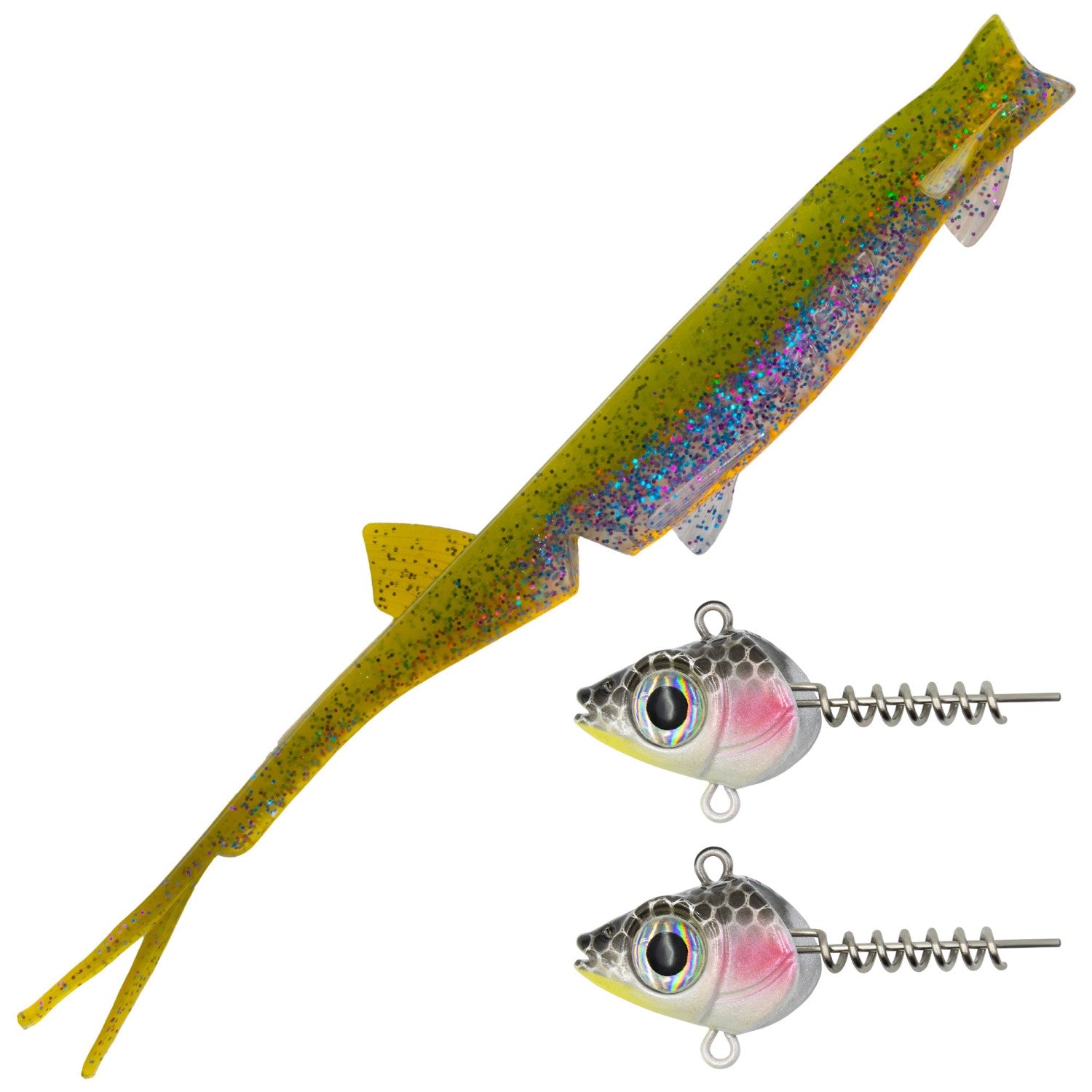 Senshu Pelaga Shad & Head Set – Profi Vertikalköder für Zander & Hecht – Pelagisch Angeln (16cm/24cm)