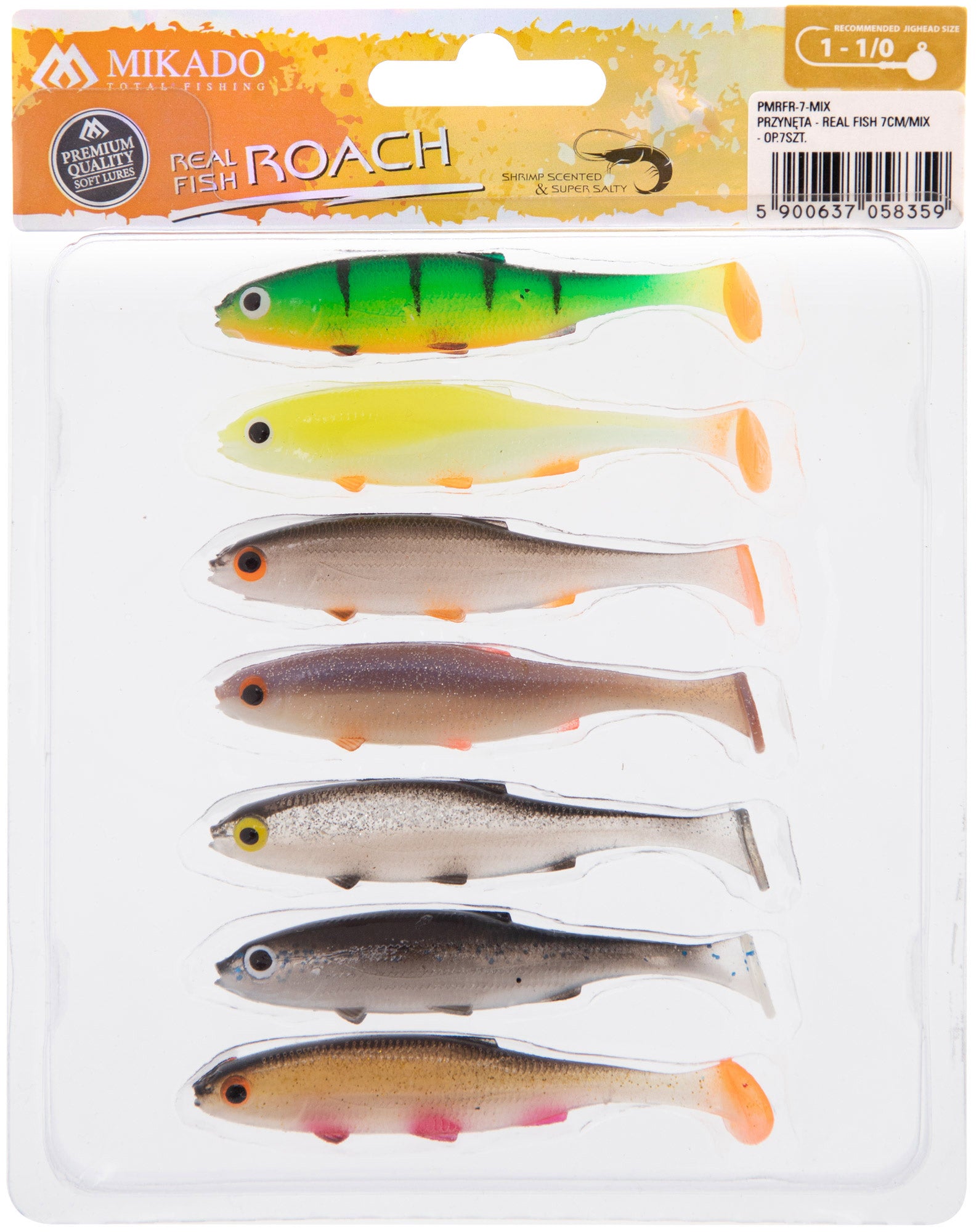 Mikado KÖDER - REAL FISH ROACH 7cm/MIX - 7 Stck.