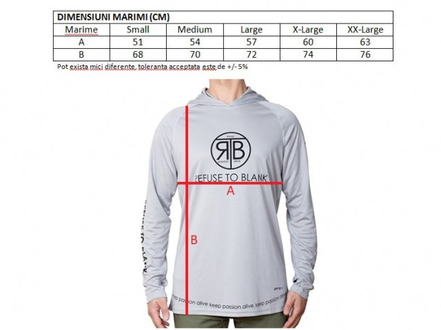 RTB UV Langarm Hoodie UPF 50+ Weiss